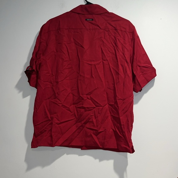 BOBBLEHAUS BH signature Tencel button up shirt in Chinese Red NWT - Picture 2 of 11